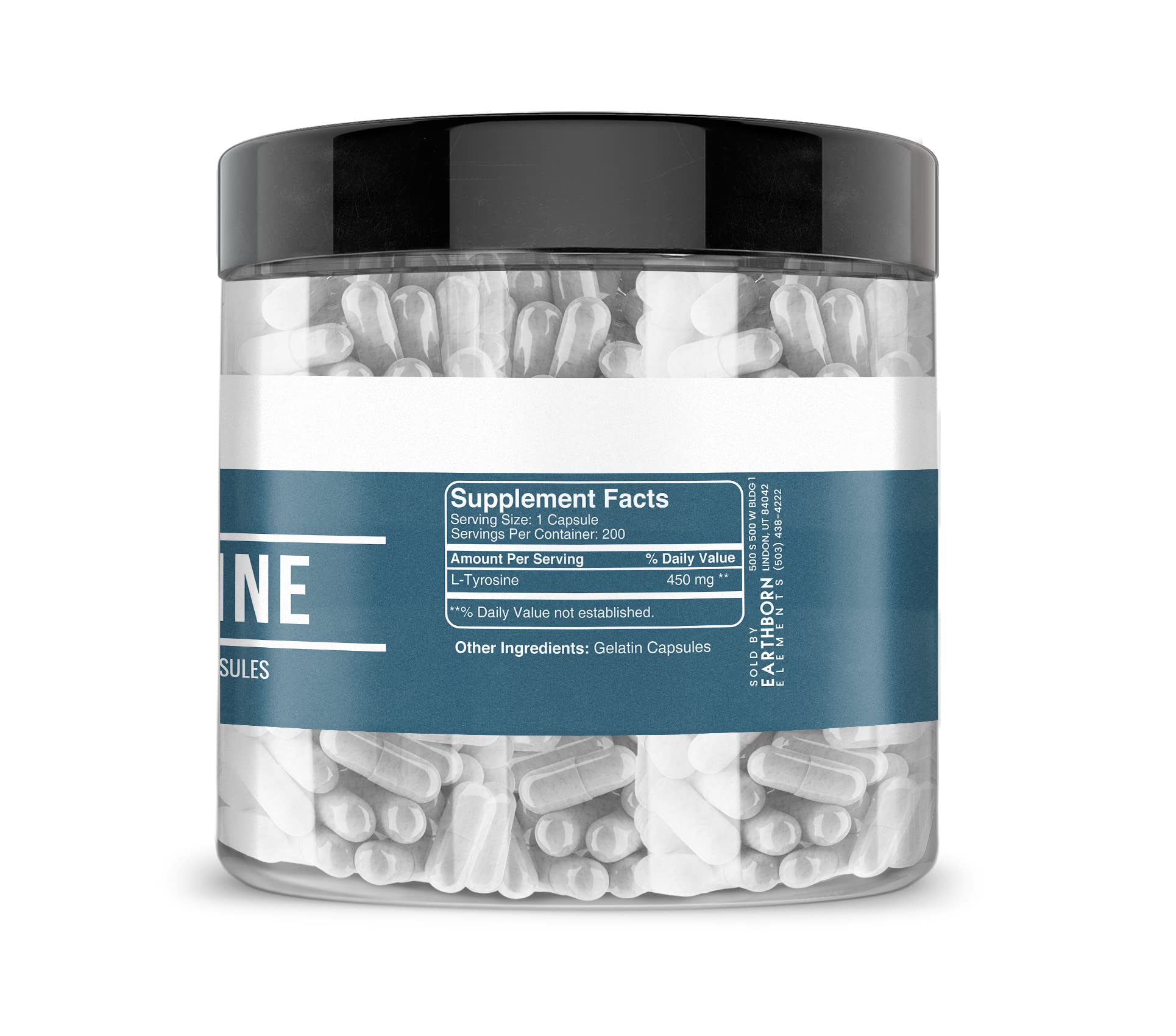 Earthborn Elements L-Tyrosine US-encapsulated manufacturing quality