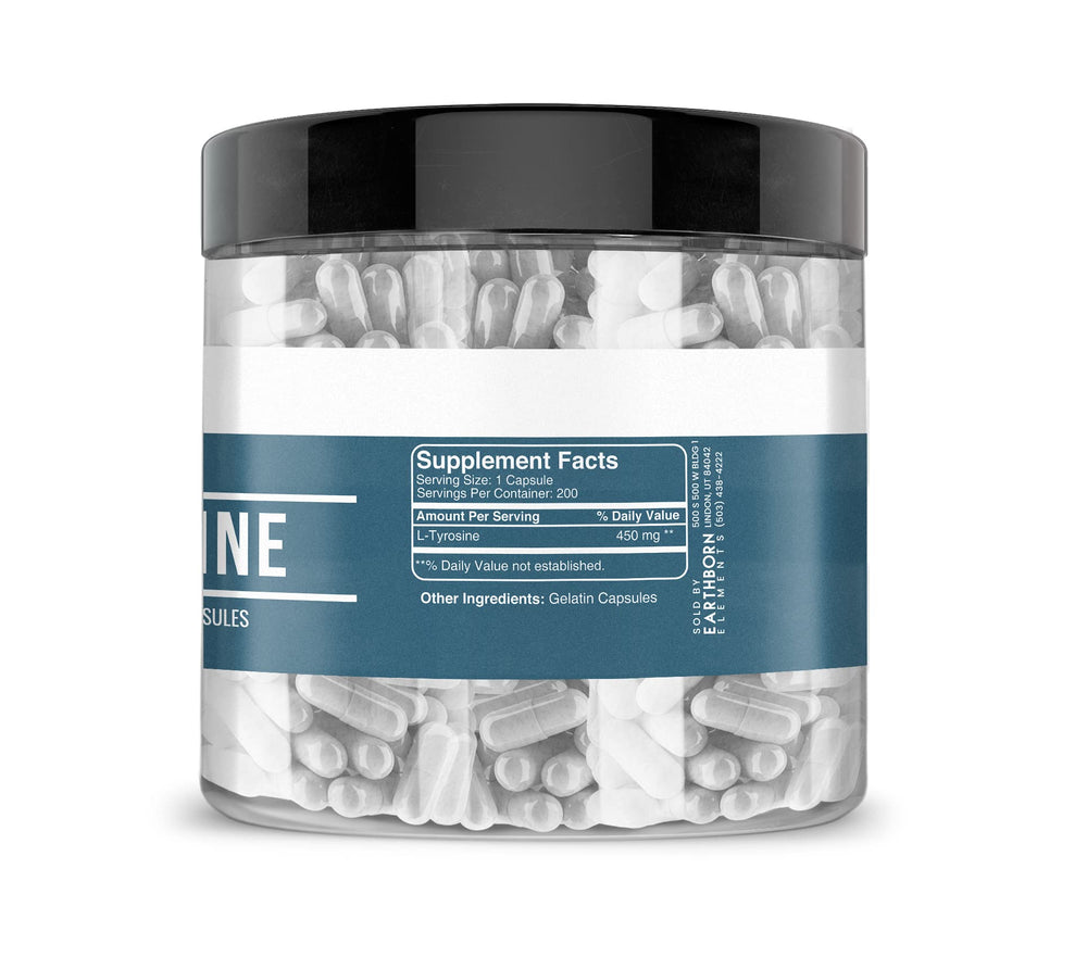 Earthborn Elements L-Tyrosine US-encapsulated manufacturing quality