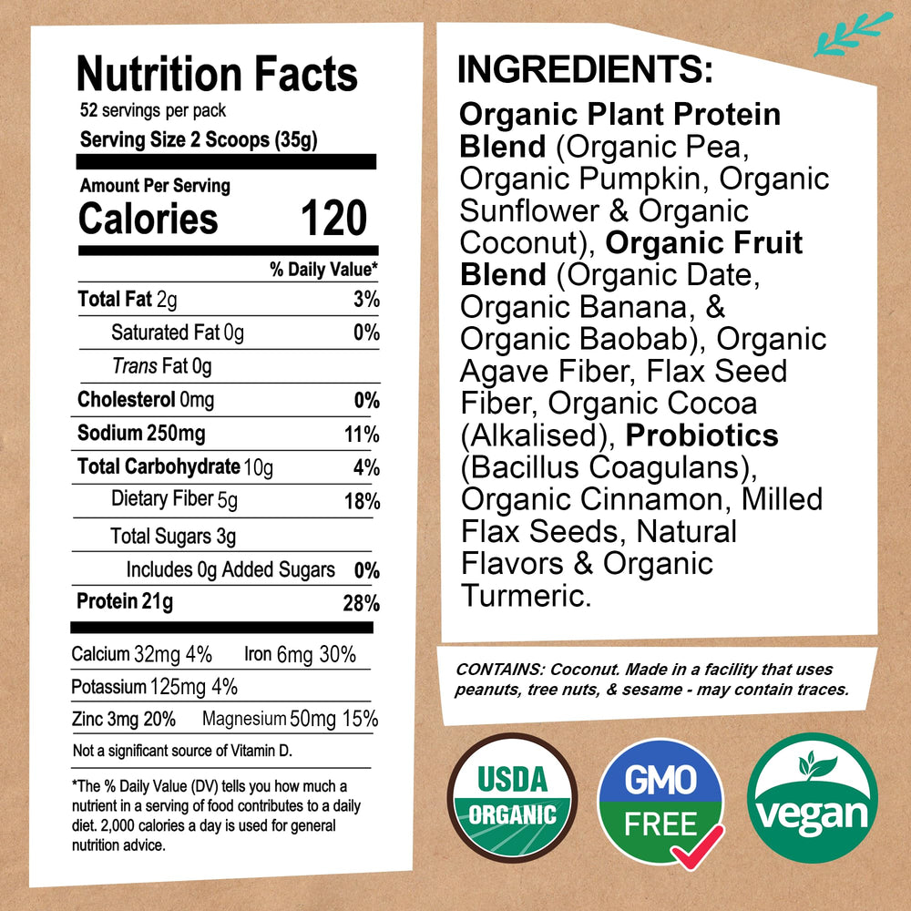EarthChimp plain vegan protein in blender for a healthy breakfast