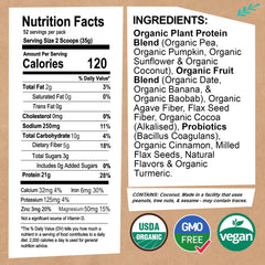 EarthChimp plain vegan protein in blender for a healthy breakfast