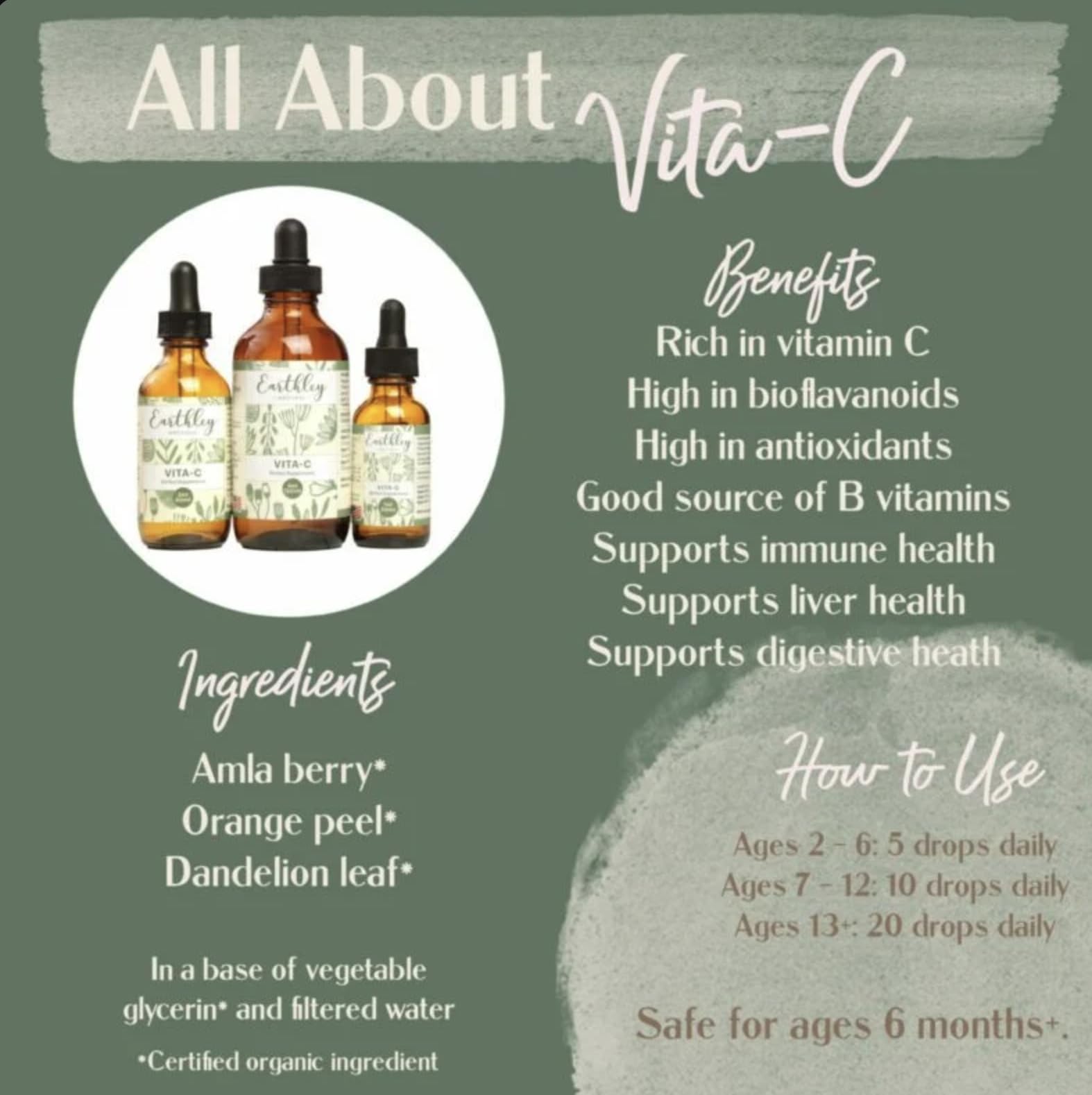 Earthley Vita-C orange peel contributes natural citrus notes and nutrients