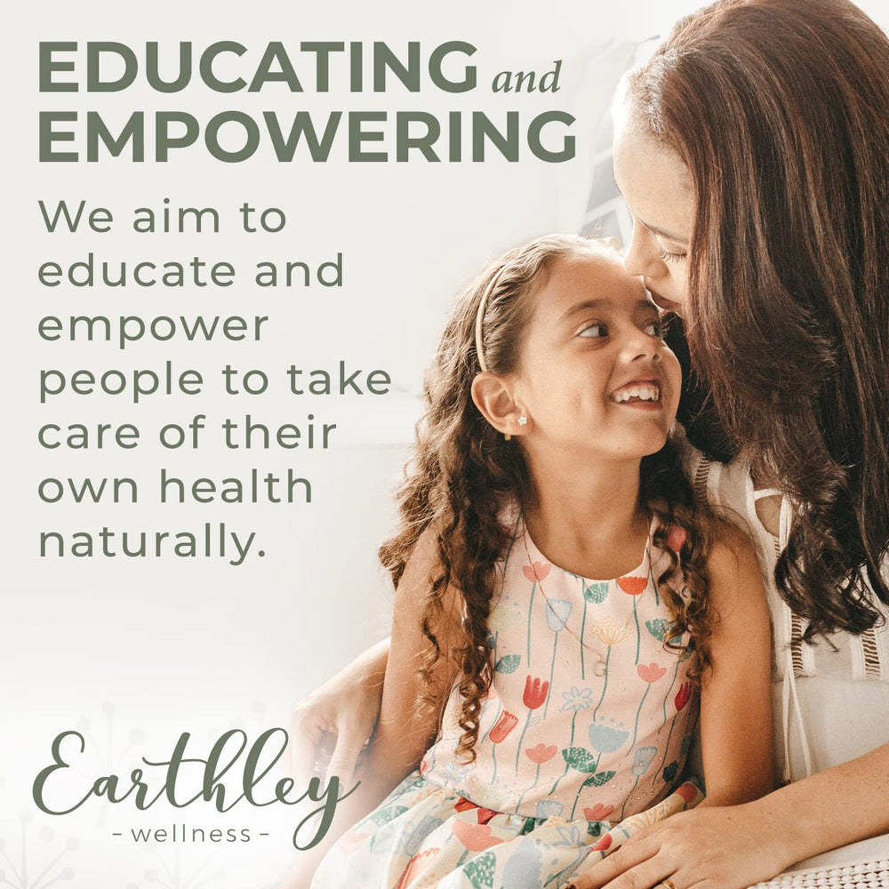 Earthley Wellness Feel Better Fast bottle with glass of water, emphasizing alcohol-free formula.