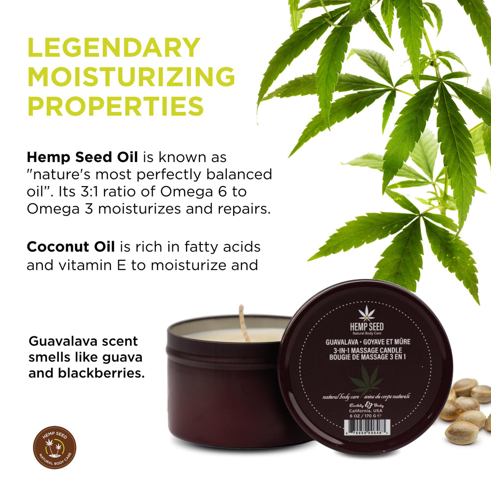 Earthly Body Coconut Apricot Soybean oil massage image showing silky slip.
