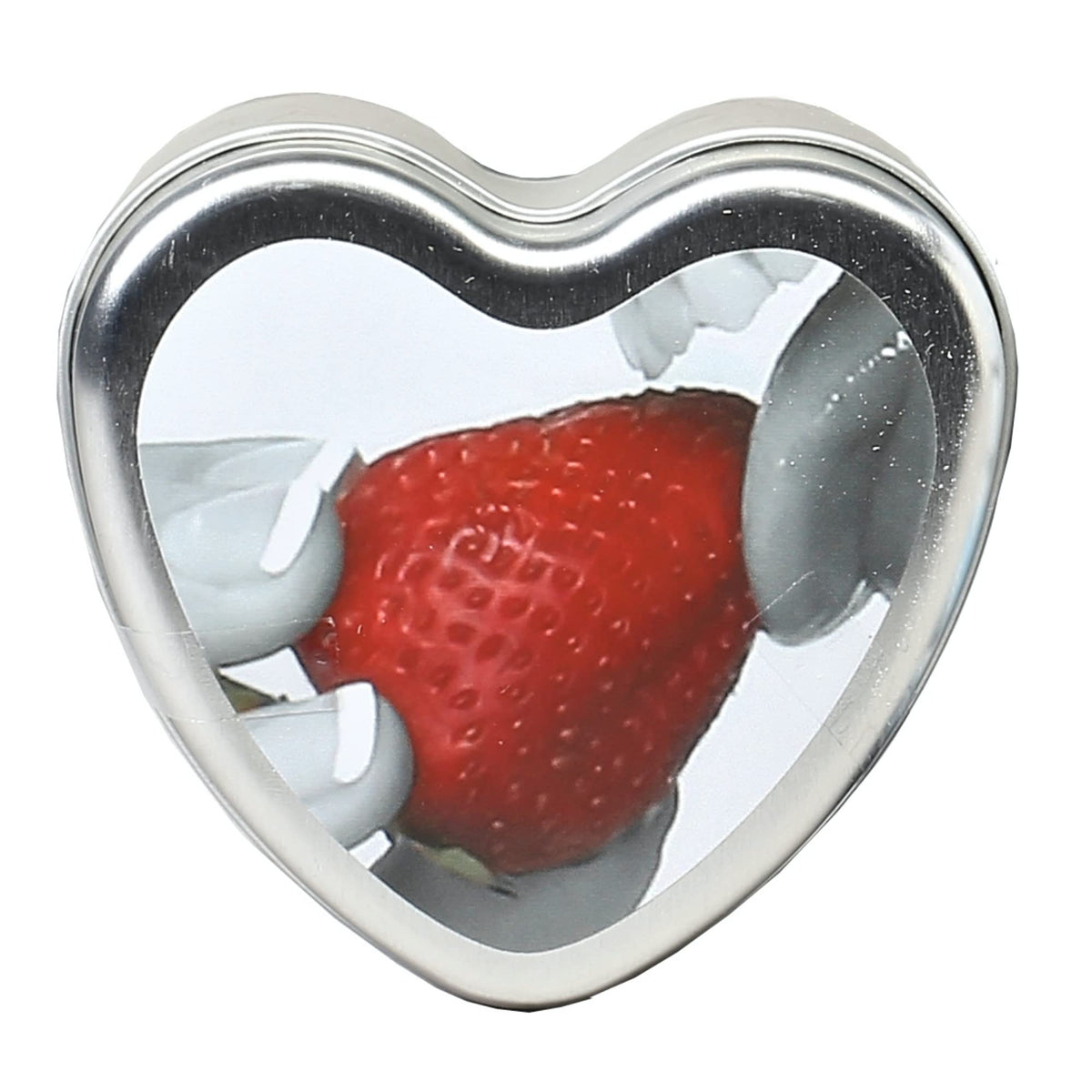 Earthly Body edible massage candle strawberry 4oz jar ready to melt into nourishing oil