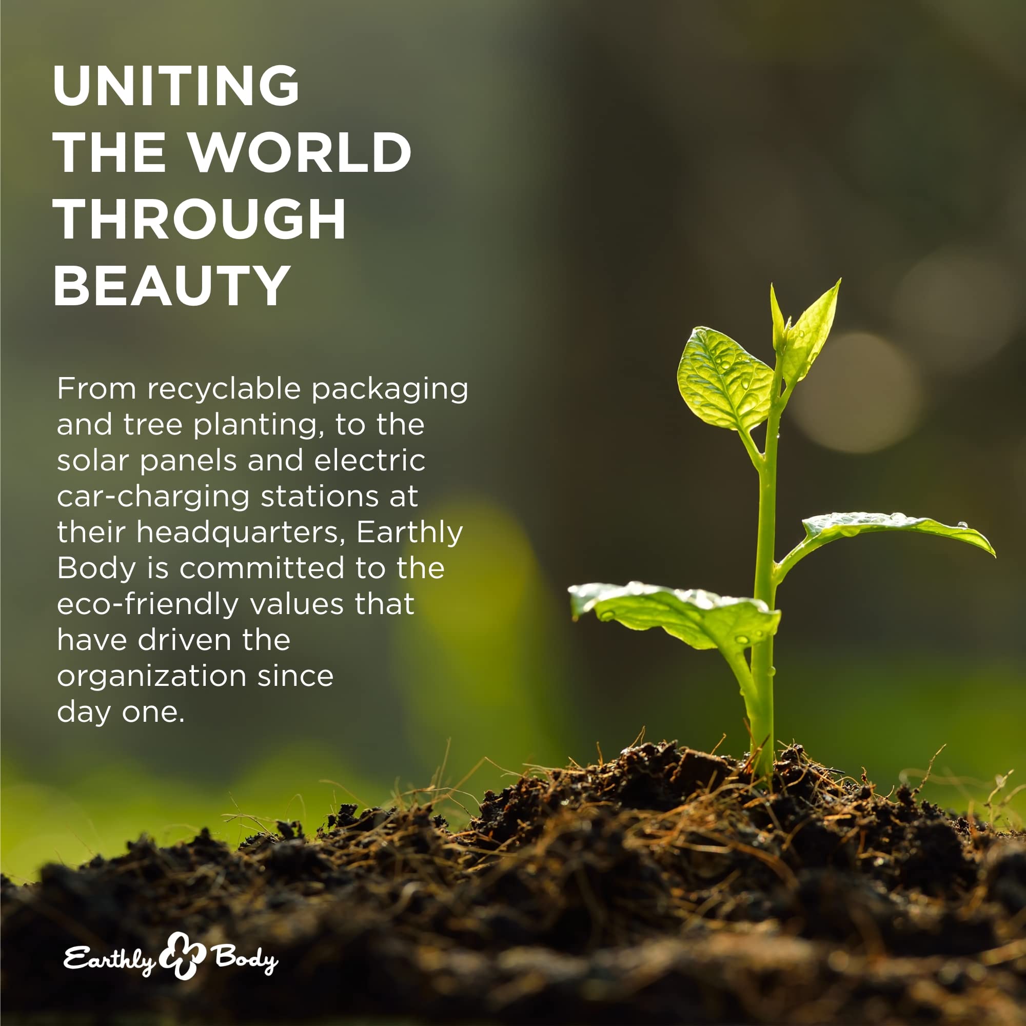 Earthly Body Edible Massage Oil packaging shows vegan, cruelty-free branding.
