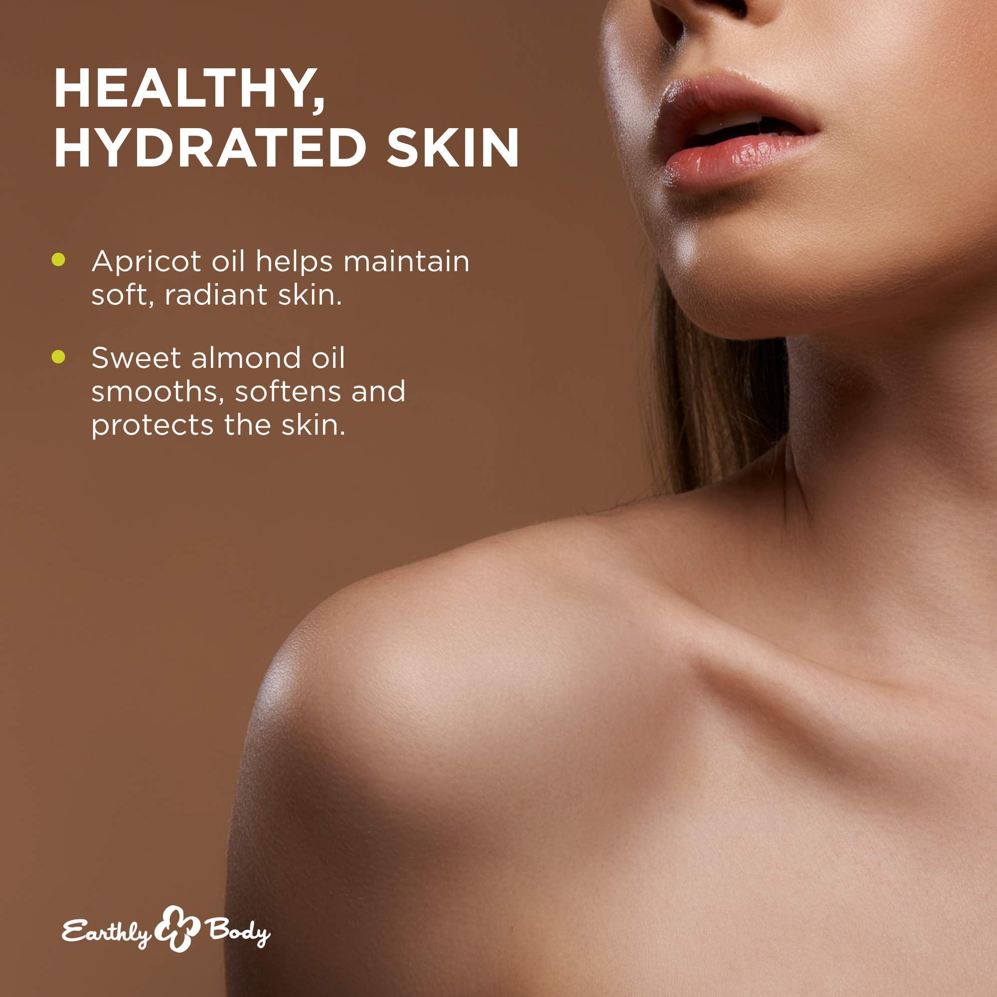 Earthly Body Edible Massage Oil strawberry glide texture closeup shows smooth absorption