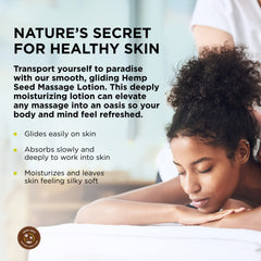 Isle of You massage lotion in use during a calming session.