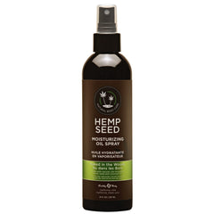 Earthly Body Naked in the Woods Glow massage oil spray bottle viewed from side for home spa use