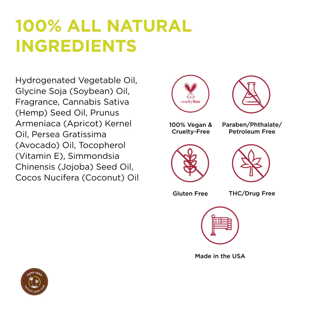 Earthly Body Hemp Seed oil provides smooth hydration on skin after massage.