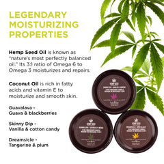 Earthly Body Three Candle Pack natural oil blend supports skin hydration.