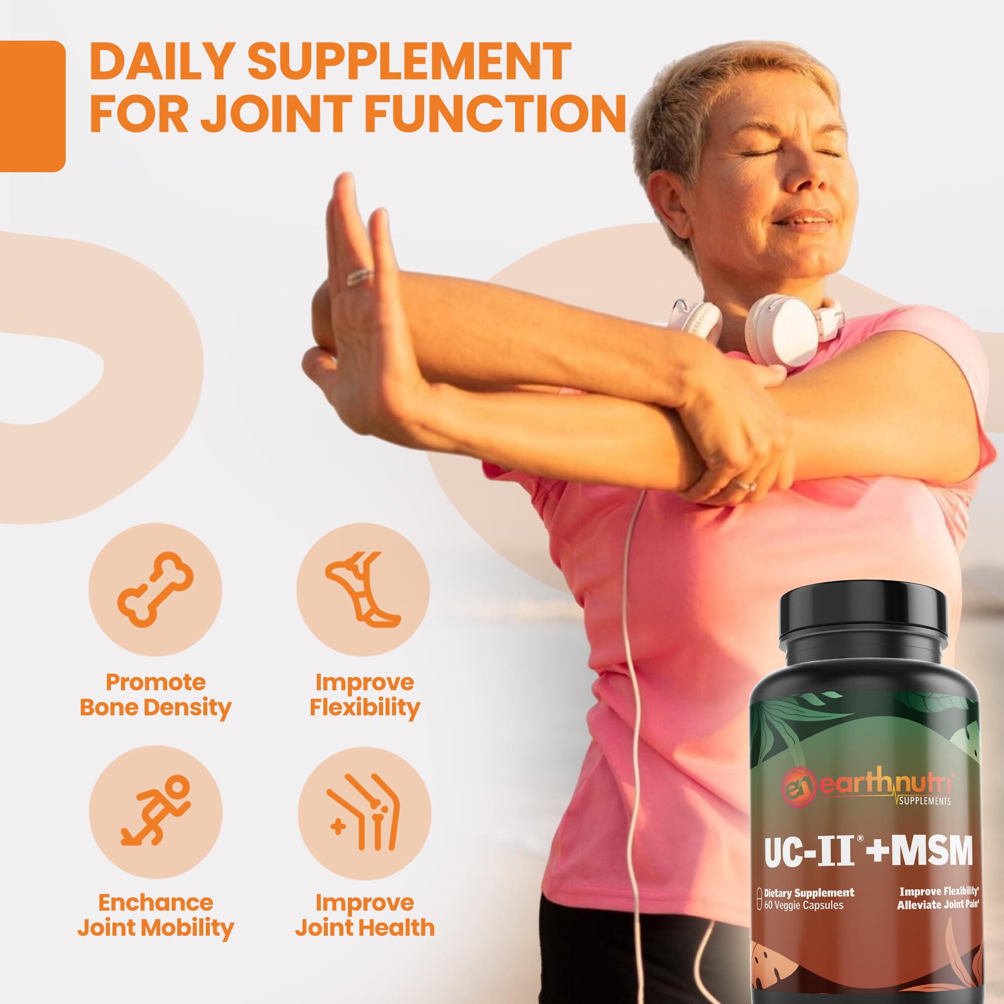 EarthNutri joint health illustration conveying improved mobility possibilities.