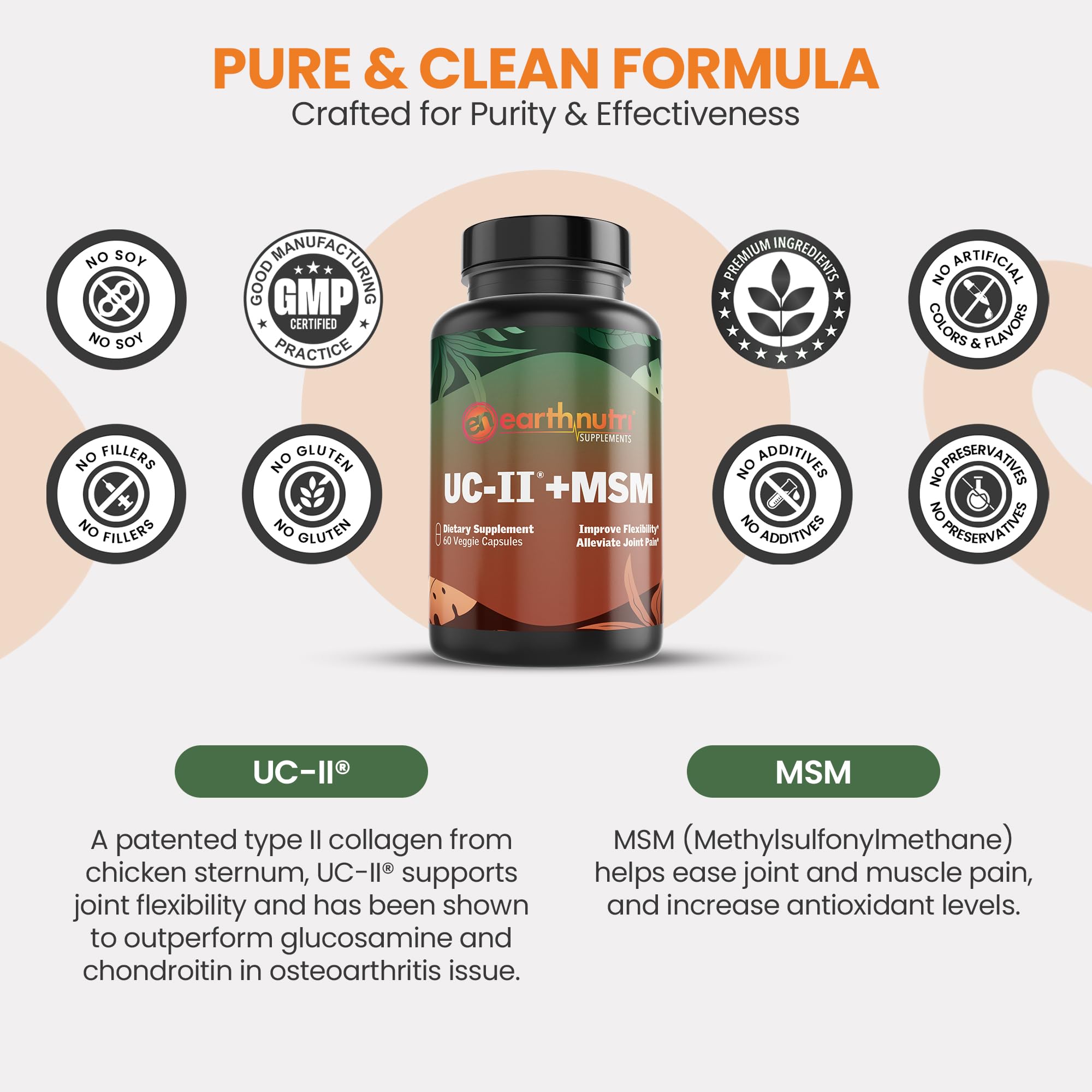 EarthNutri two-capsule daily serving shown for simple dosage.