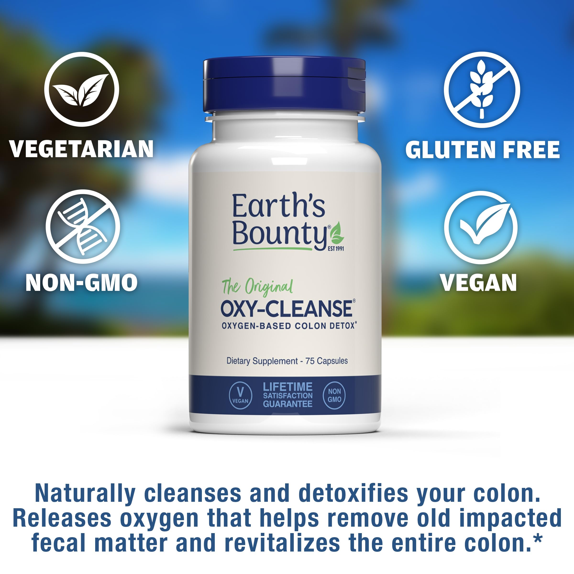 Wellness scene with Oxy-Cleanse suggesting lighter, more comfortable digestion