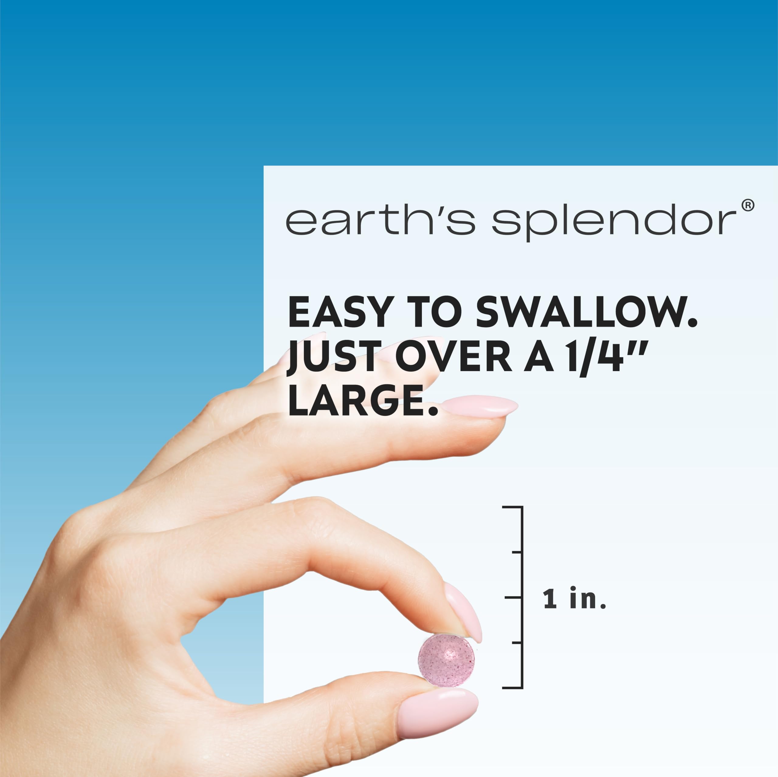 Earth's Splendor B12 packaging display highlighting long‑term supply.