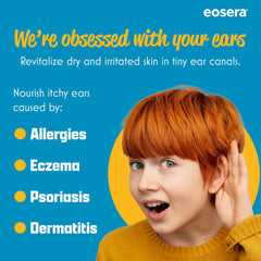 Earwax MD eosera Ear Itch MD for Kids uses natural ingredients to support skin moisture.