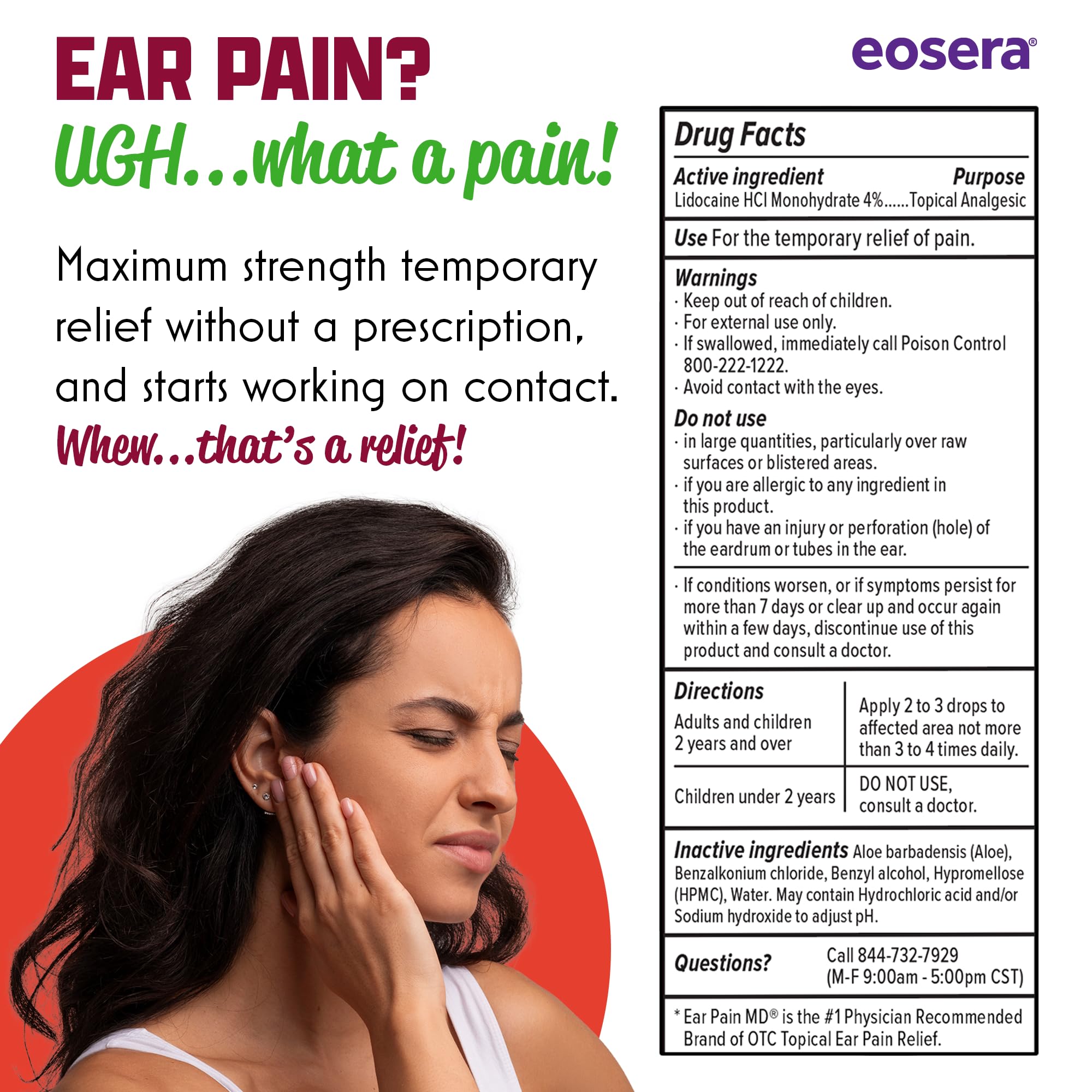 Close-up of drops applying to the ear signaling simple topical treatment