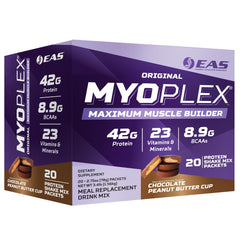 EAS Original Myoplex bottle front shows a protein shake for post-workout fueling.