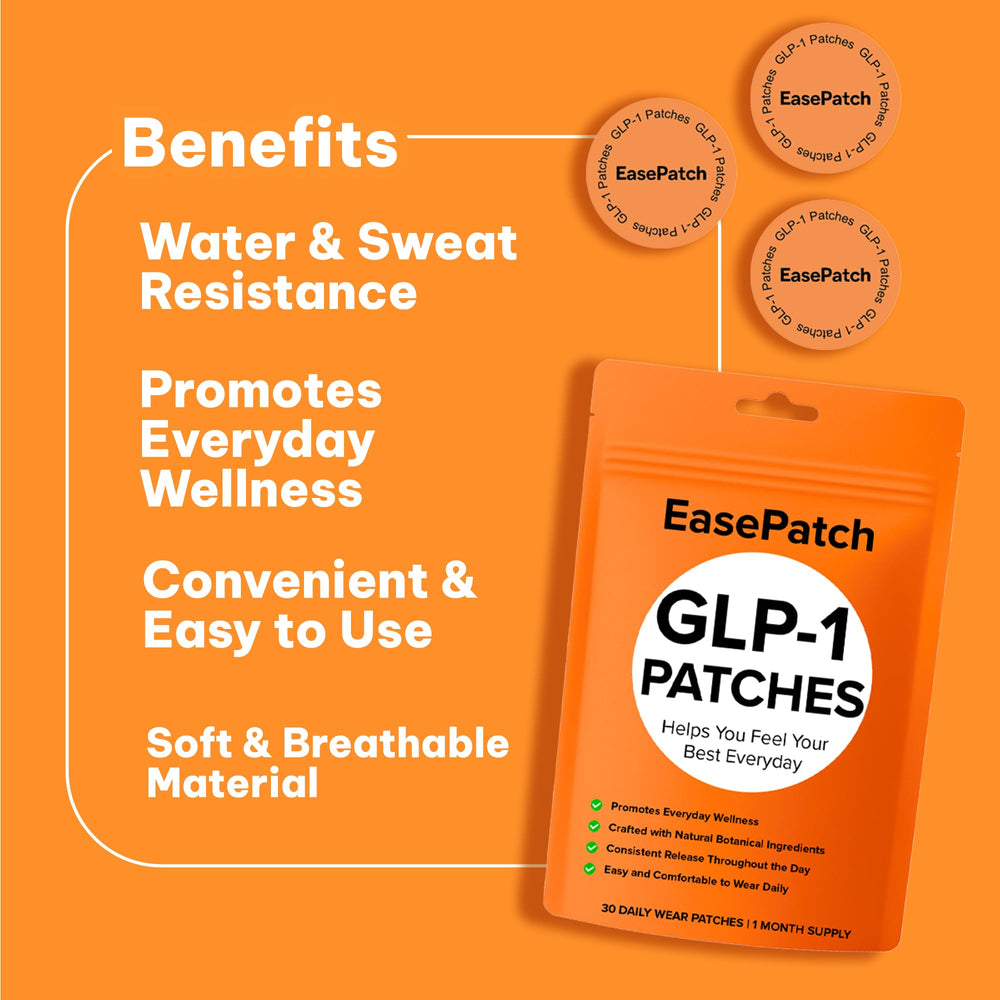 EasePatch GLP-1 bottle highlighting berberine ingredient.