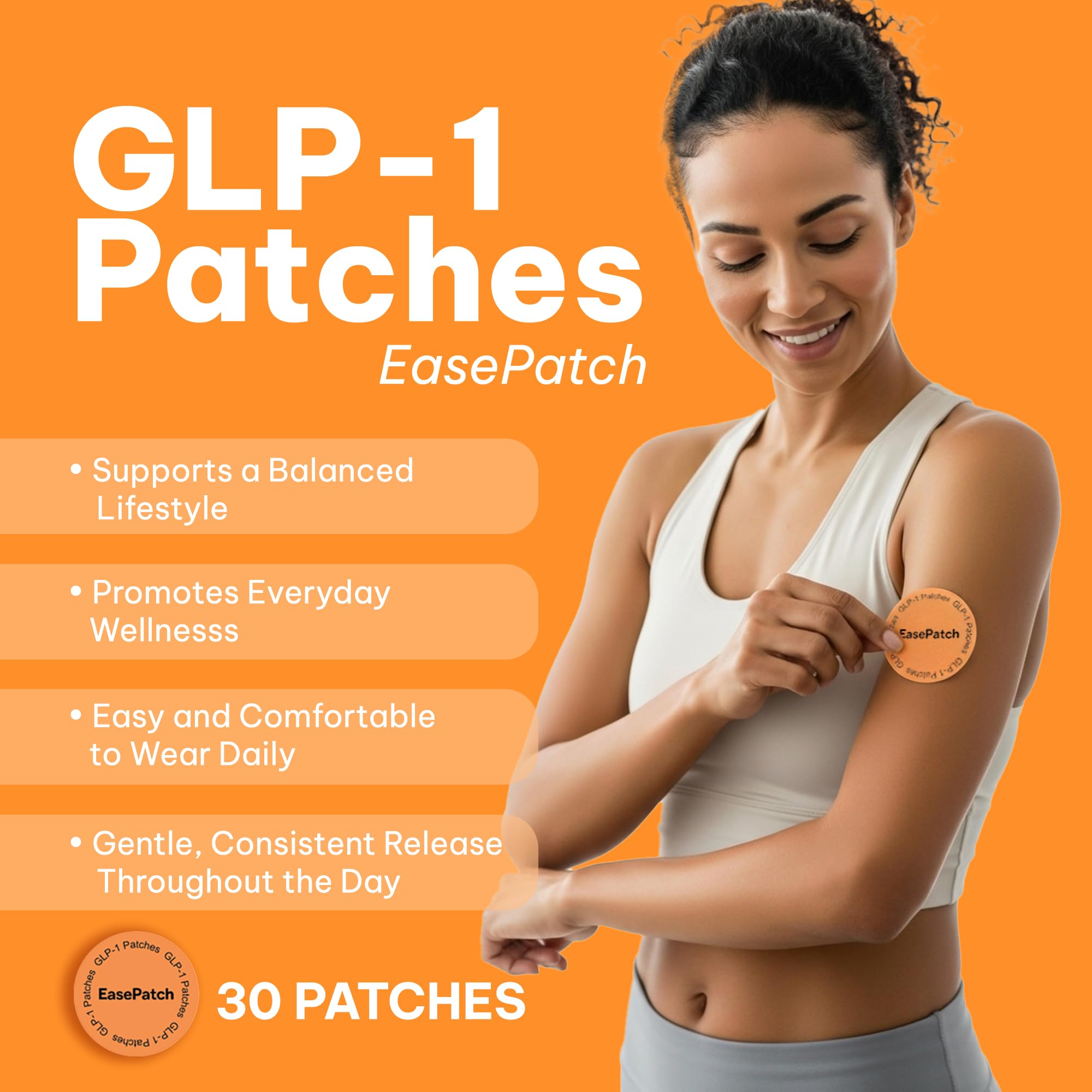 EasePatch GLP-1 patch on arm under clothing.