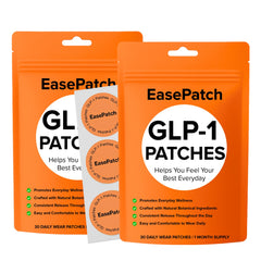 EasePatch GLP-1 patches packaging showing 60-count two-pack.