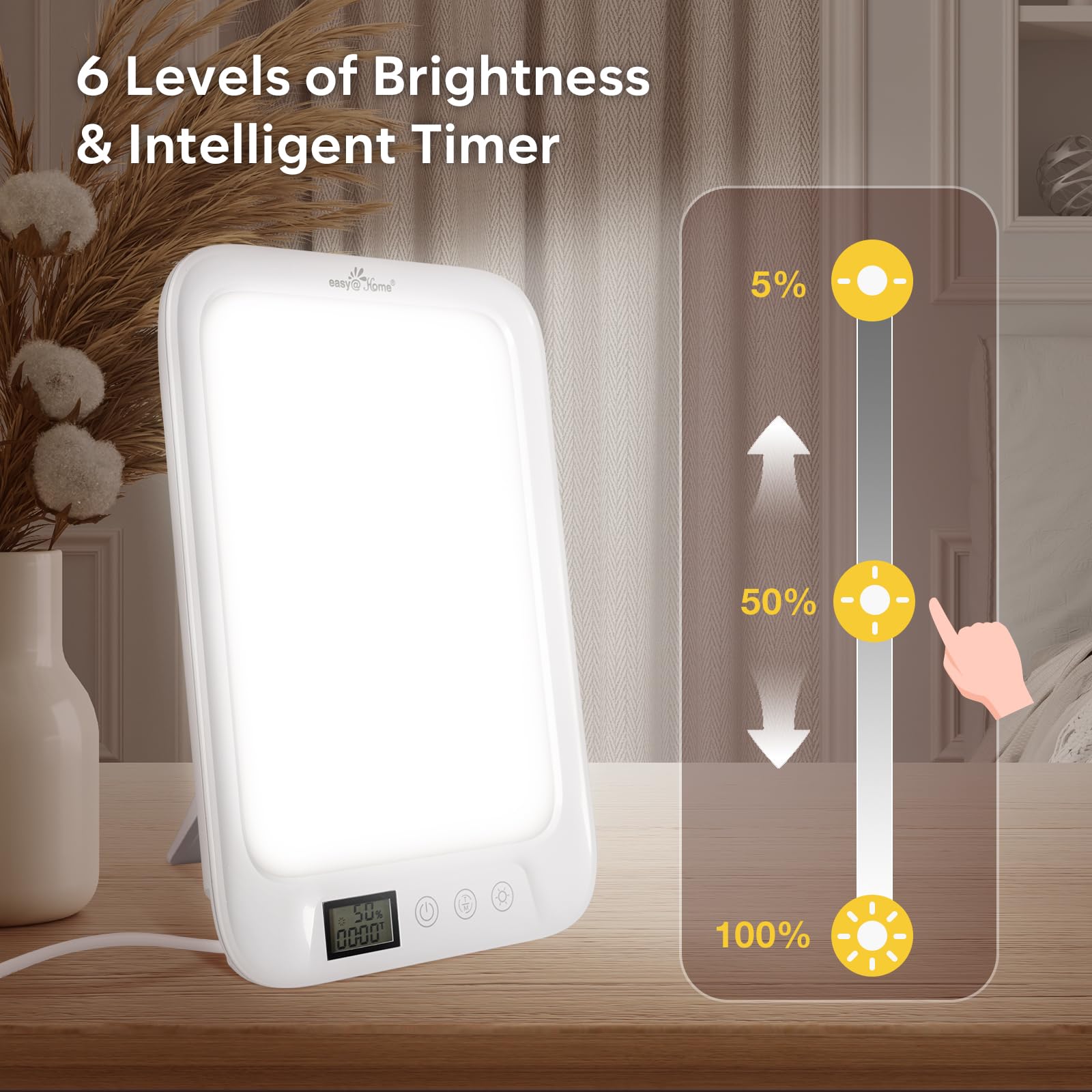 Hanging hole on the Easy@Home ELT-492-WT enables flexible placement.