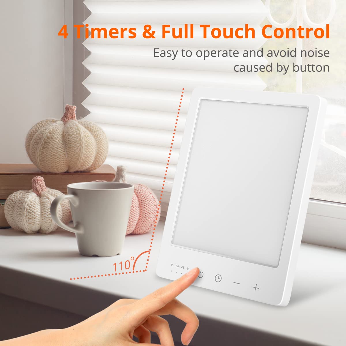 EasyHome lamp with 4 timers for flexible sessions
