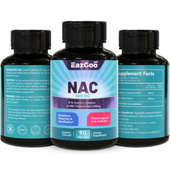 EAZGOO Antioxidant-boost capsules emphasize NAC and milk thistle synergy