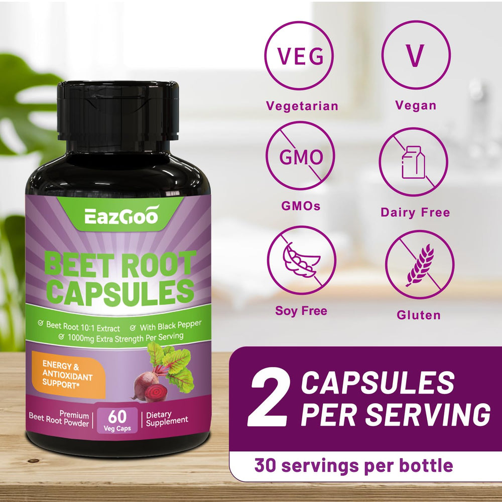 EAZGOO capsules with black pepper extract for absorption support.