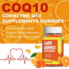 EAZGOO CoQ10 packaging shows vegan and gluten-free attributes.