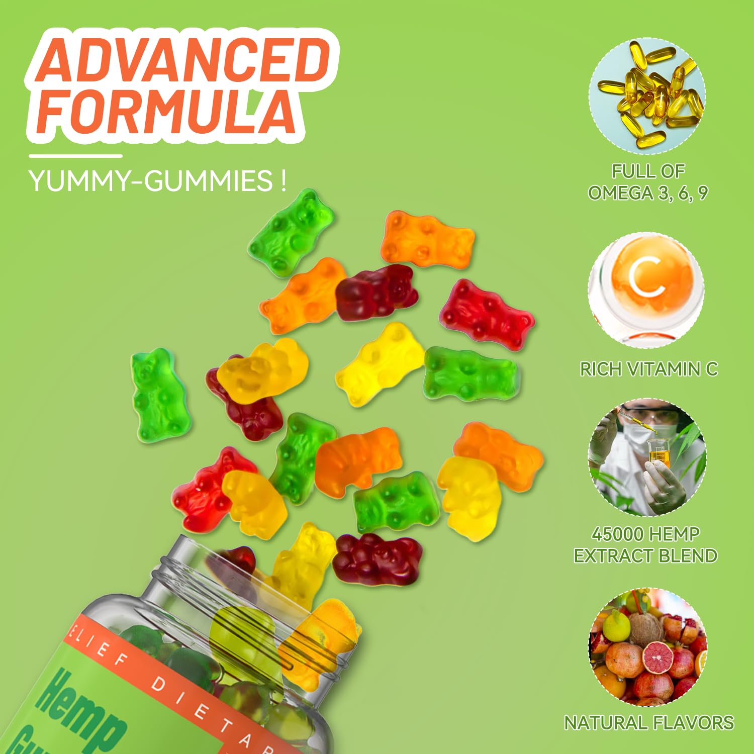 EAZGOO vegan gummies label emphasizes gluten-free and gelatin-free formula.
