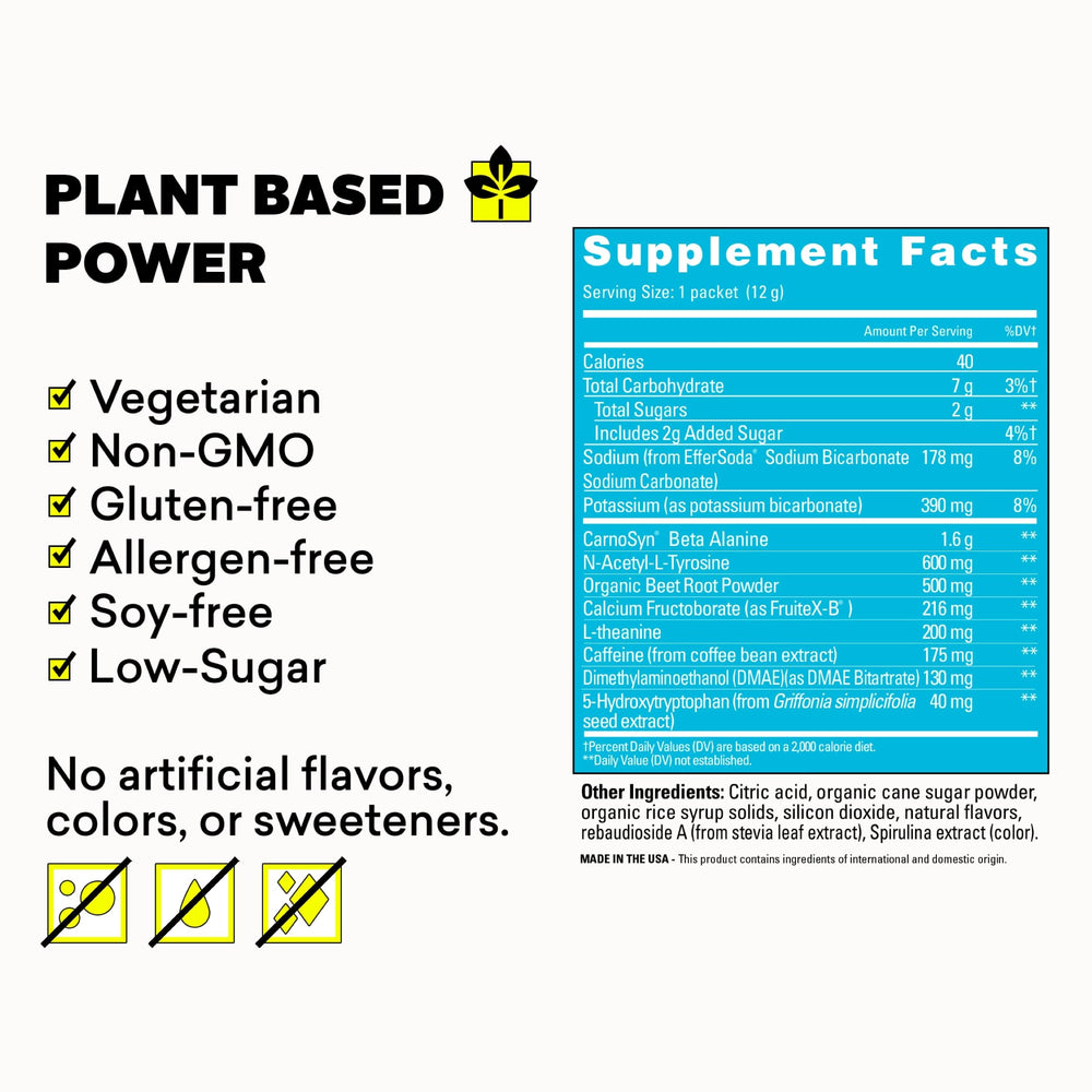 EBOOST POW blue raspberry glass with fizz and refreshing feel