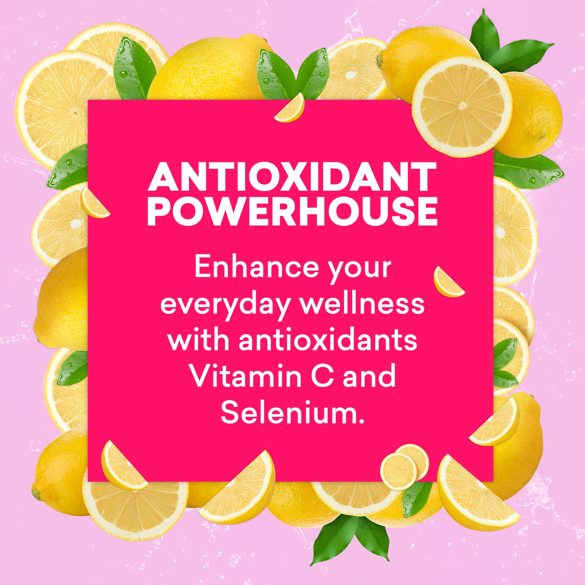 EBOOST pink lemonade mixed in bottle photo emphasizes quick hydration and alertness.
