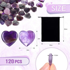 Ecation bulk heart crystals in a bag for decor and ambiance
