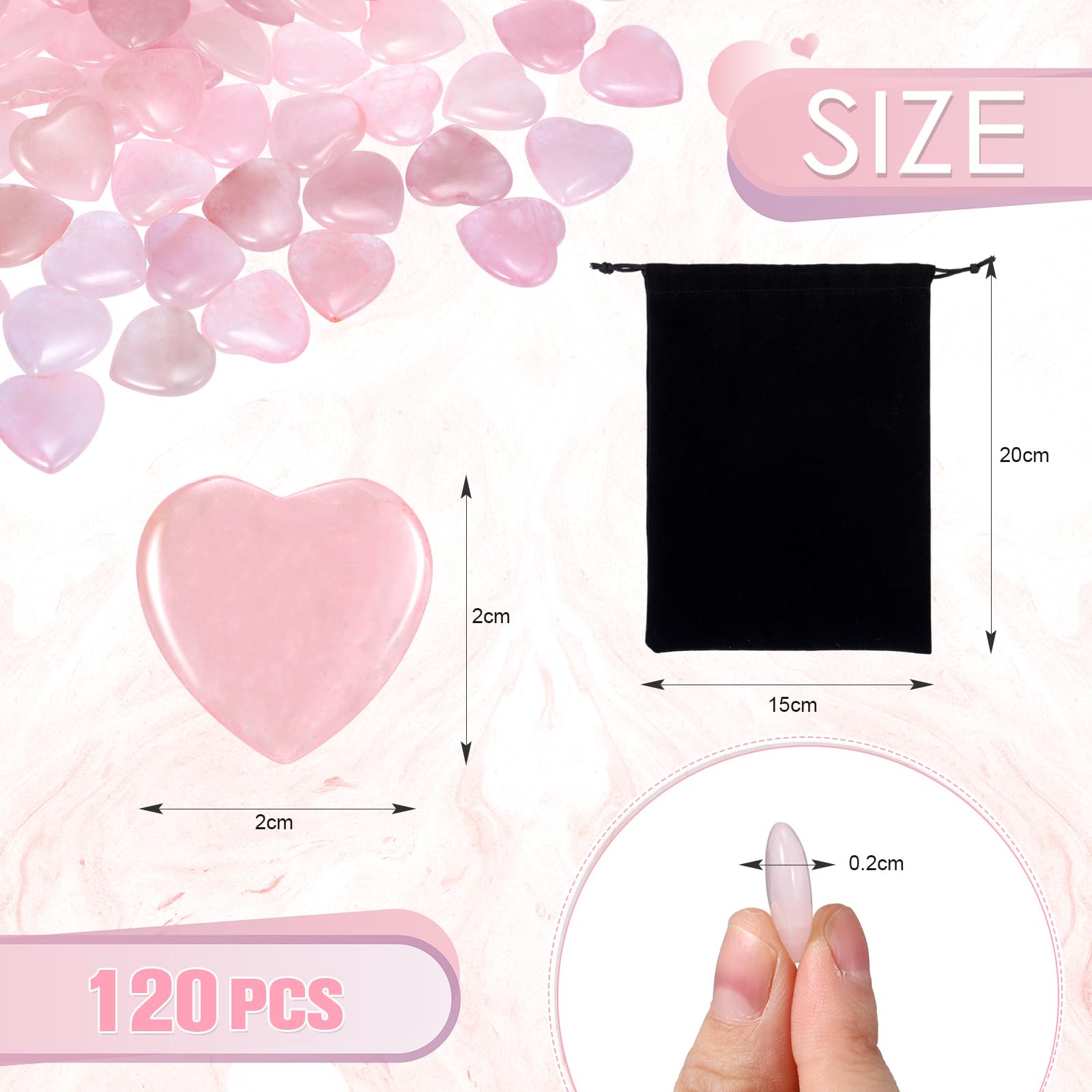 Ecation rose quartz heart held in hand for mindful calm