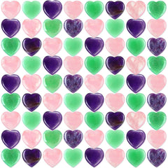 Ecation heart rose quartz crystal for relaxation and love energy