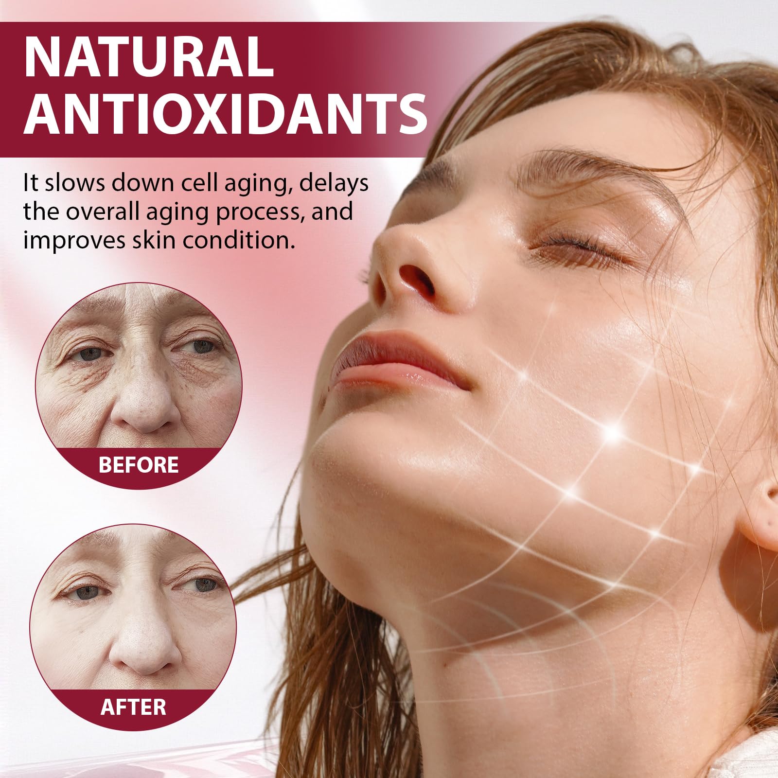 Echoes of the Spring astaxanthin bottle pour illustrating convenient dosing habit