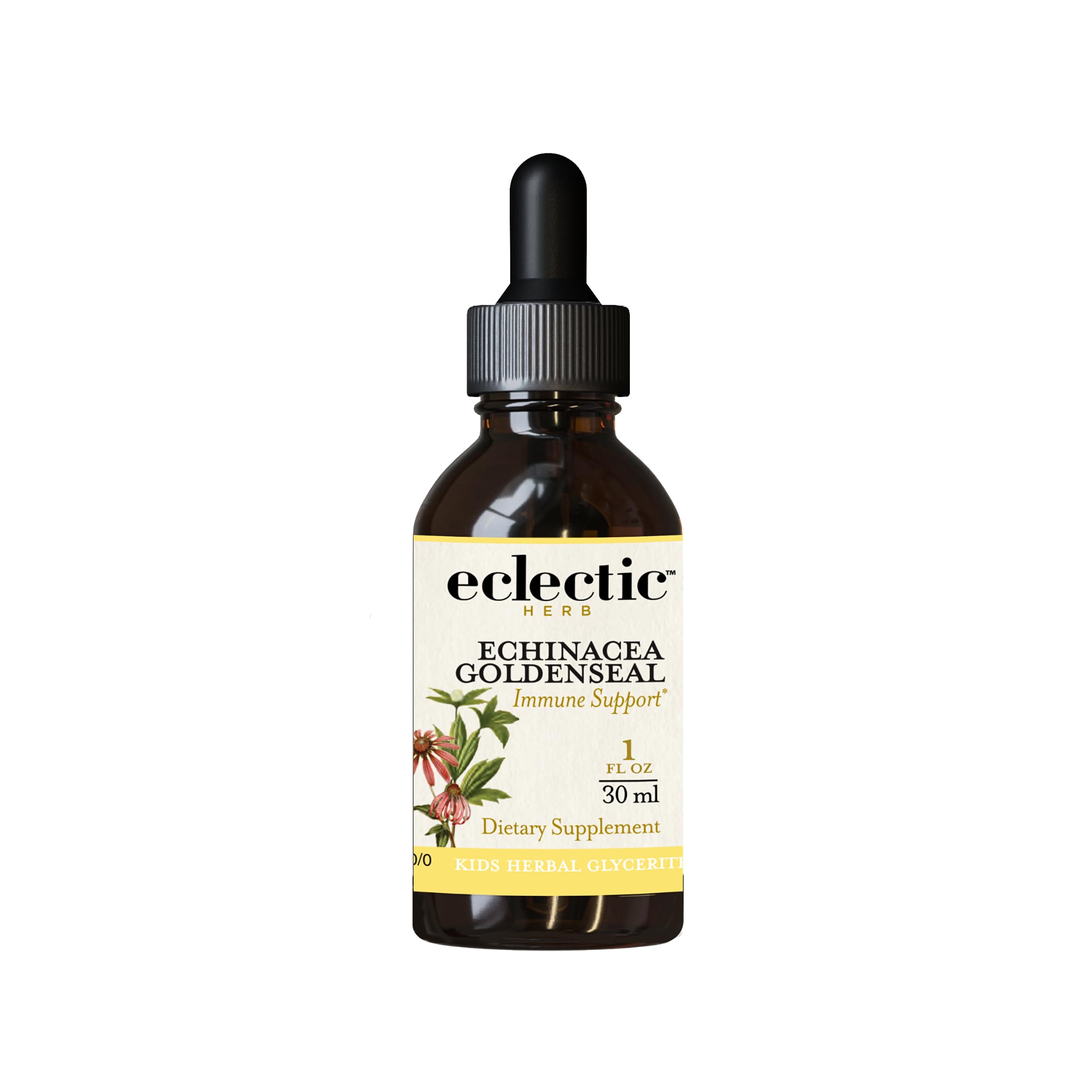 Eclectic Institute Eclectic Herb Echinacea Goldenseal Kids orange drops for seasonal immune support