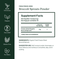 Eclectic Institute freeze-dried broccoli sprouts powder shows convenient, nutrient-dense mixes