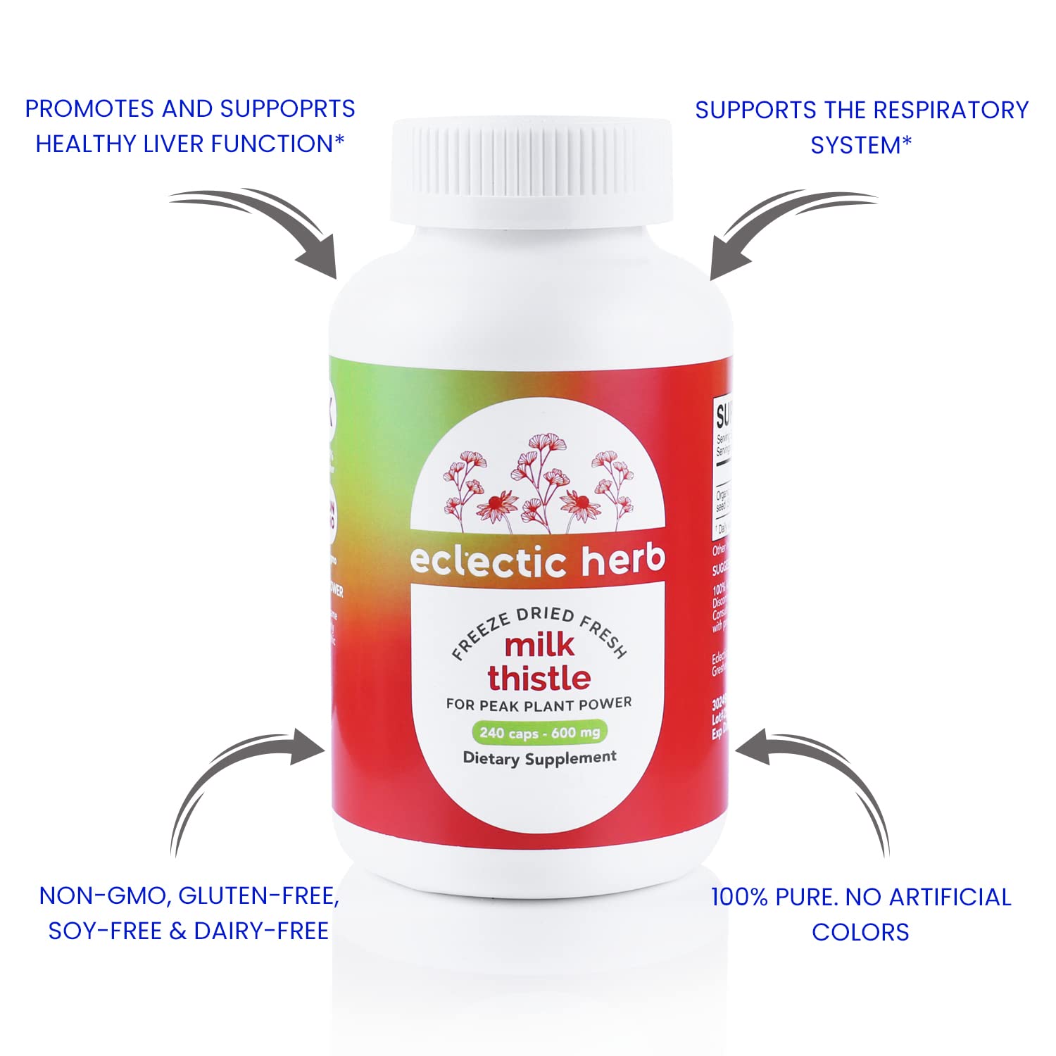 Eclectic Institute lab-tested capsules ensure consistent potency.