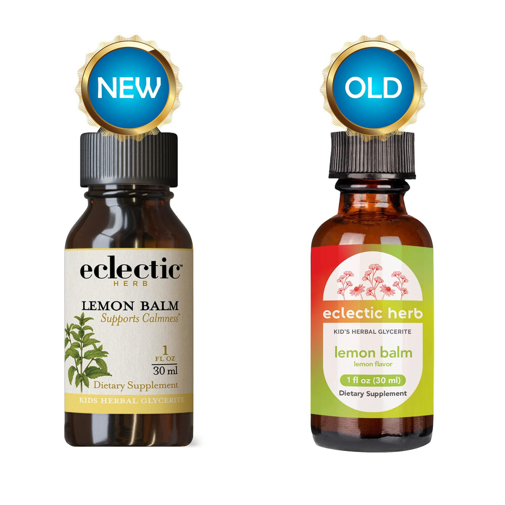 ECLECTIC INSTITUTE Lemon Balm Kids dropper with easy dosing for restful moments.