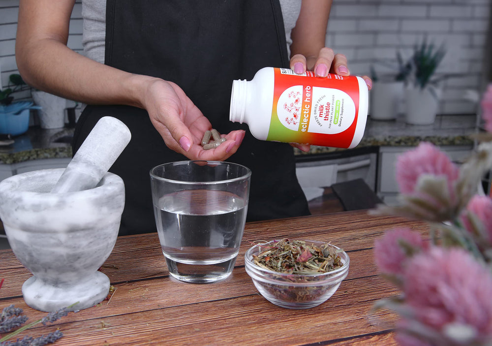 Eclectic Institute bottle shown on a kitchen counter for daily use.
