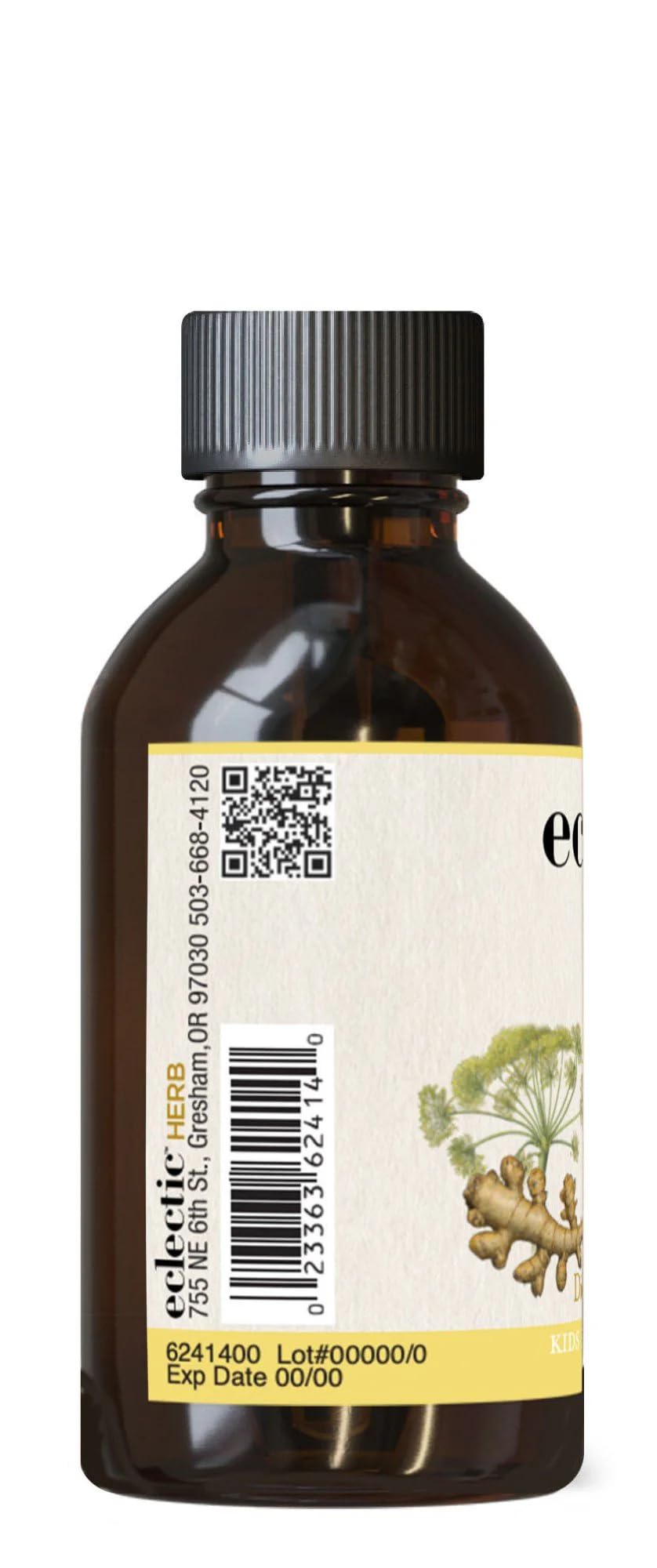 Eclectic Institute Tum-Ease child taking drops for calm tummy support.