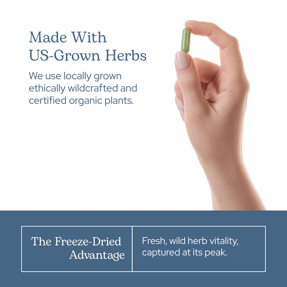 Eclectic Institute vitamins and minerals support immune health in a daily supplement.