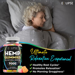 Eclipse Hemp Gummies bear close-up with bright tropical flavors.