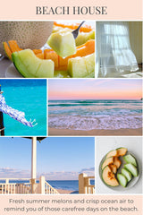 Eco Candle Co Beach House scent fills rooms with fresh melon and ocean breeze