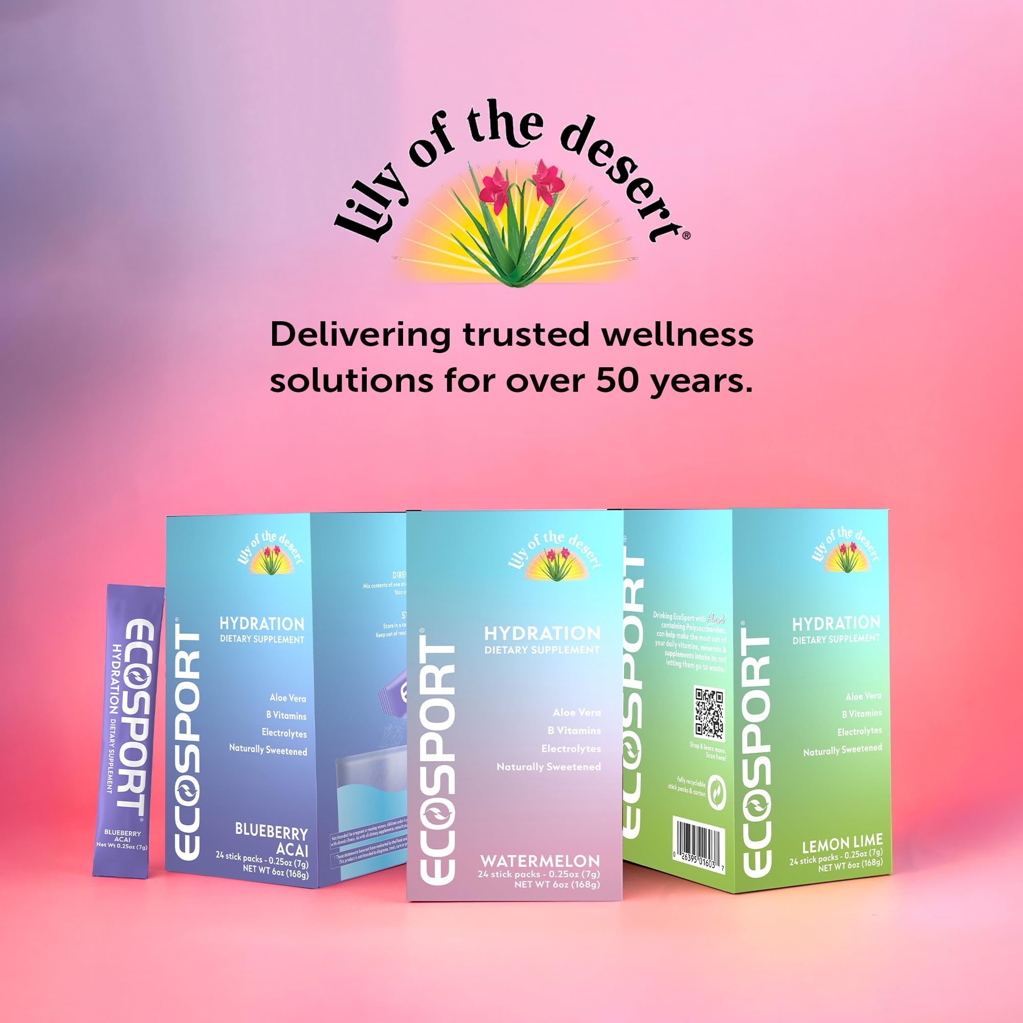 Eco Drink Lily Desert logo reinforcing trusted natural wellness brand