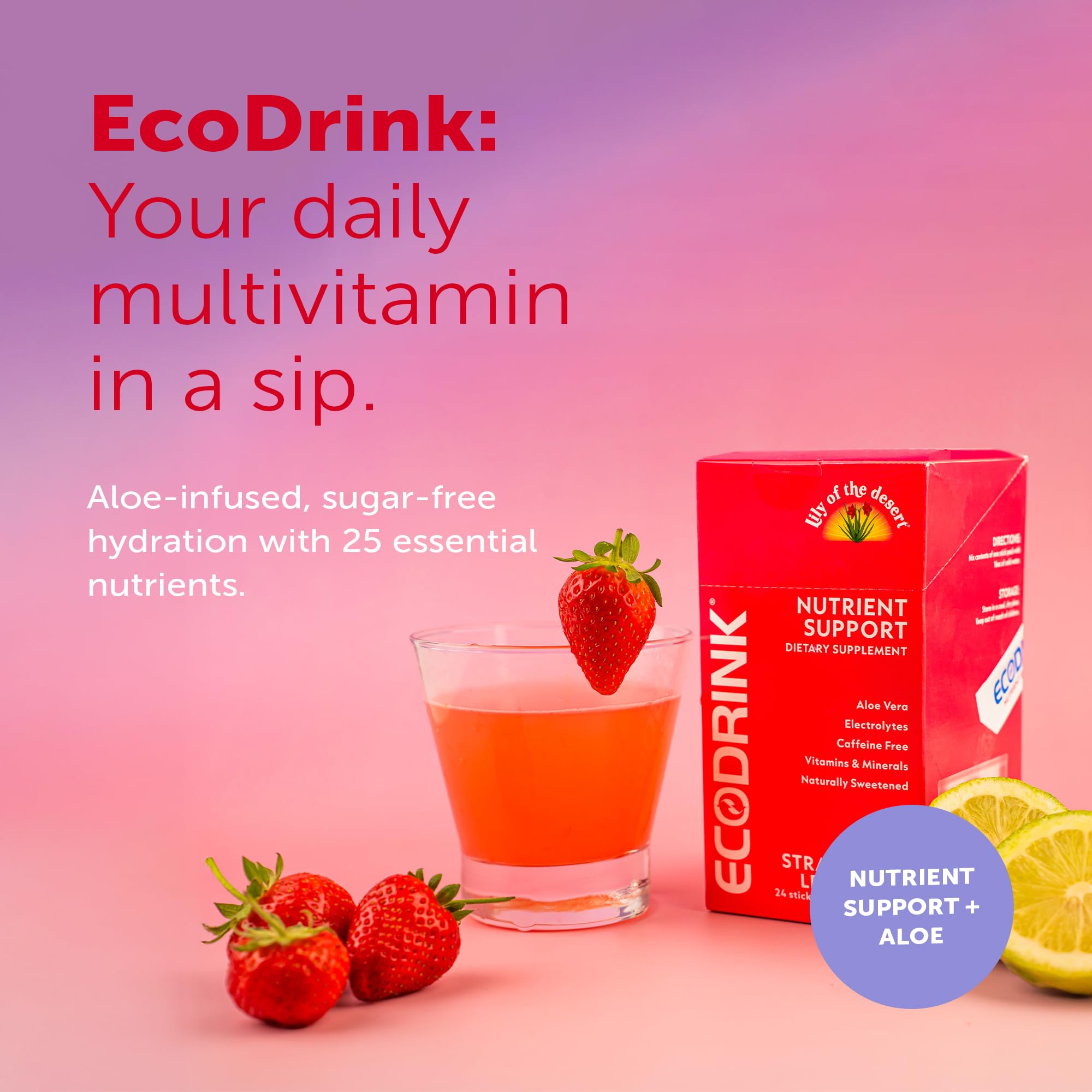 Eco Drink Fruit Punch being poured into a glass for hydration