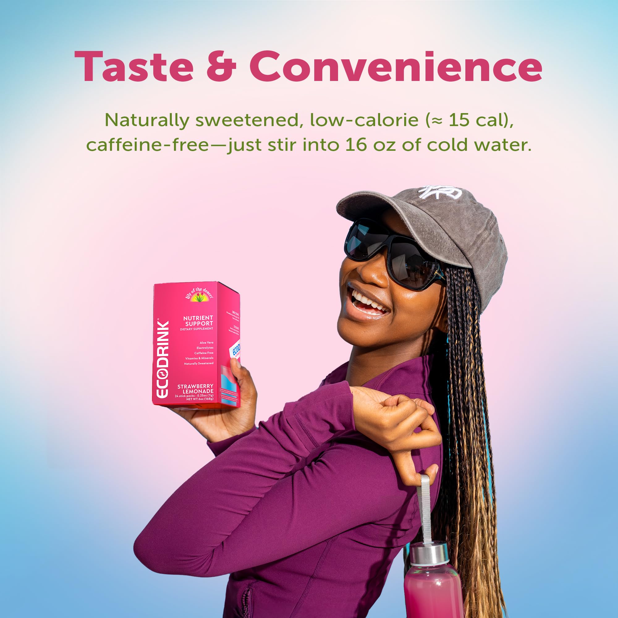 Eco Drink Fruit Punch ready for gym hydration in bottle