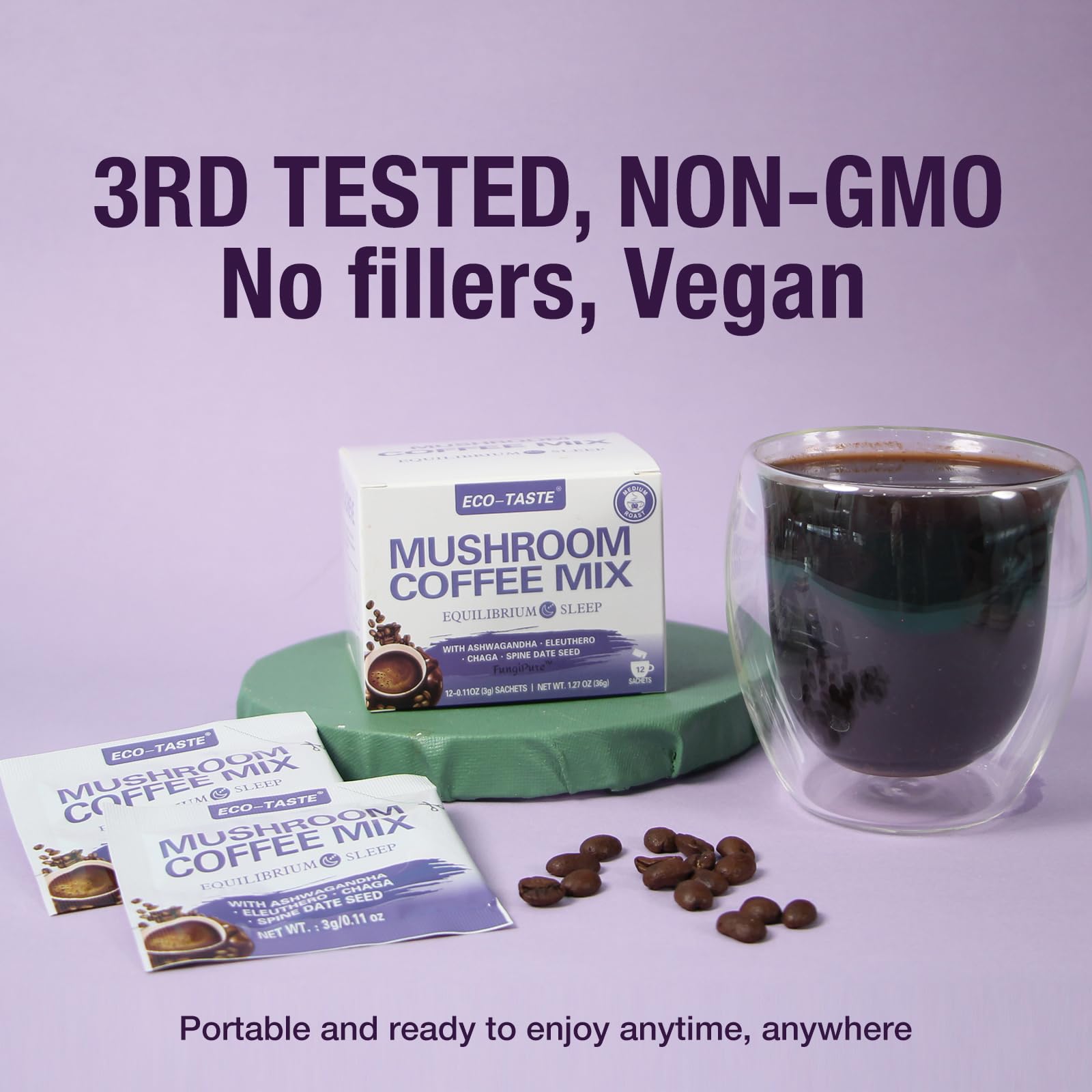 Eco-TASTE spine date seed ingredient detail highlights unique blend.