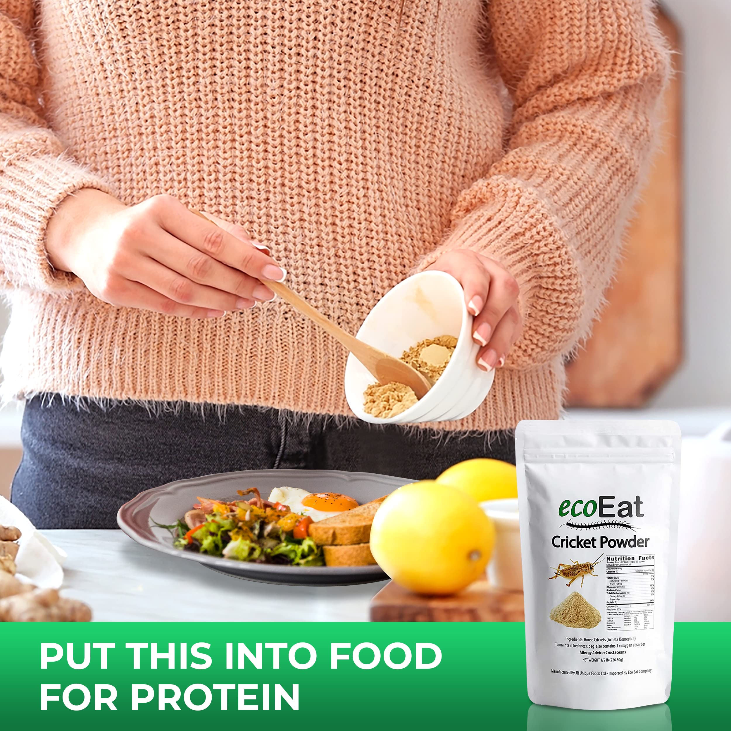 ecoEat cricket powder gift idea presentation for healthy gifts.